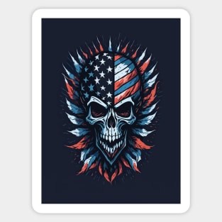 American Skull Sticker